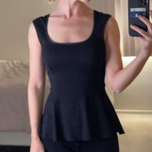 (BOGO) GUESS peplum top - XS - black